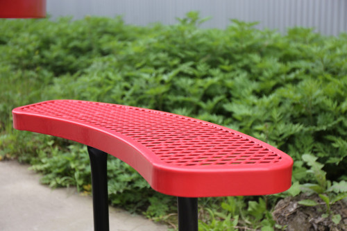 expanded metal round restaurant commercial picnic table