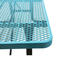 6ft expanded metal outdoor commercial picnic table