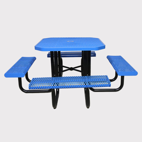 46" Square Thermoplastic Polyethylene Coated Picnic Table