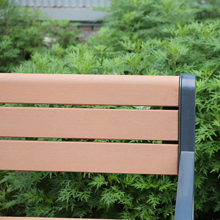 wood slat outdoor long bench