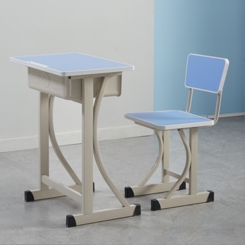 single seat student desk and chair