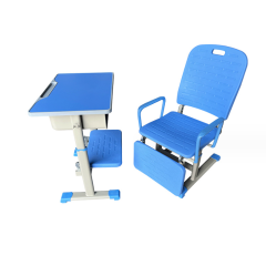 Reclining foldable desks and chairs