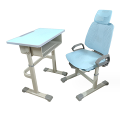 reclining resting school desks and chairs
