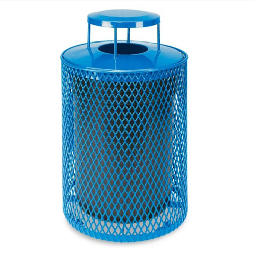 outdoor public square wire mesh trash can