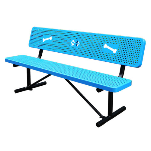 all weather perforated metal garden bench