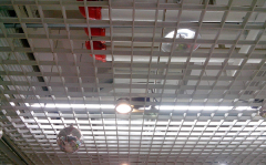 Steel grating for suspended ceiling