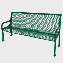 Outdoor park metal wire garden bench seat