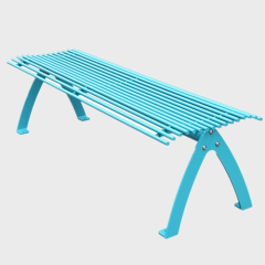 Outdoor backyard metal benches without backrest