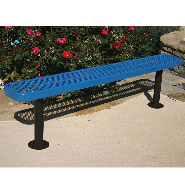 Outdoor park metal backyard bench no back