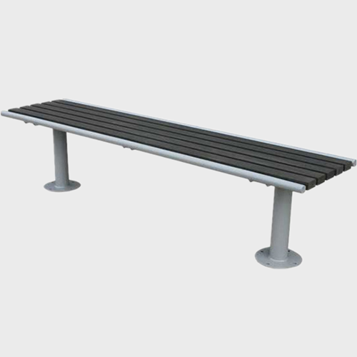 Long outdoor wpc wood bench without back