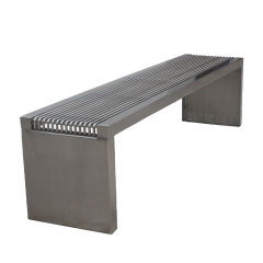 outside park garden steel bench without back
