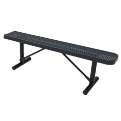 Outdoor park metal backyard bench no back