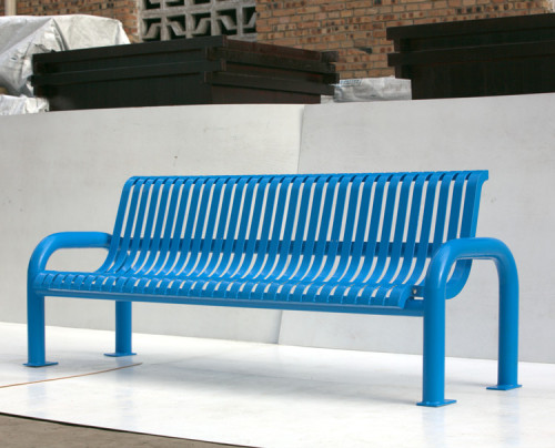 Strong outdoor garden galvanized steel bench