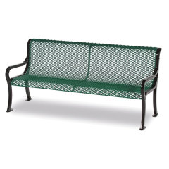 Outdoor park metal wire garden bench seat