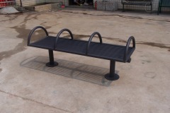 Iron outdoor garden backless bench with arm