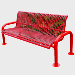 Outdoor steel patio garden bench for sale