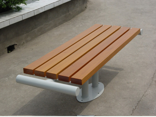 Outdoor personalized wooden bench without backrest