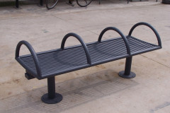 Iron outdoor garden backless bench with arm