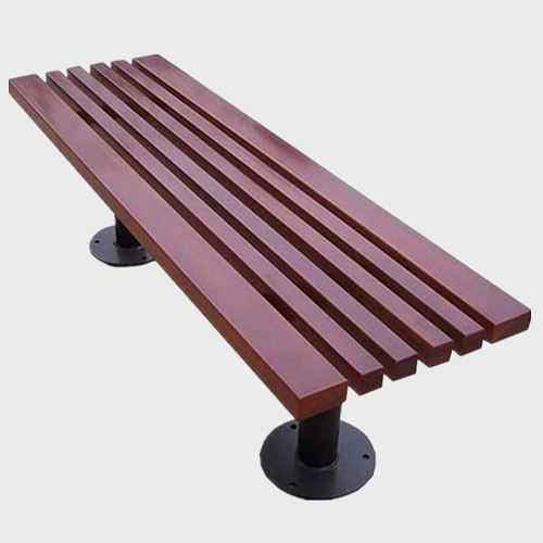 Outdoor patio wood backless bench seat