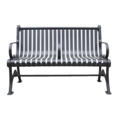 2 seater outdoor garden metal bench with arm