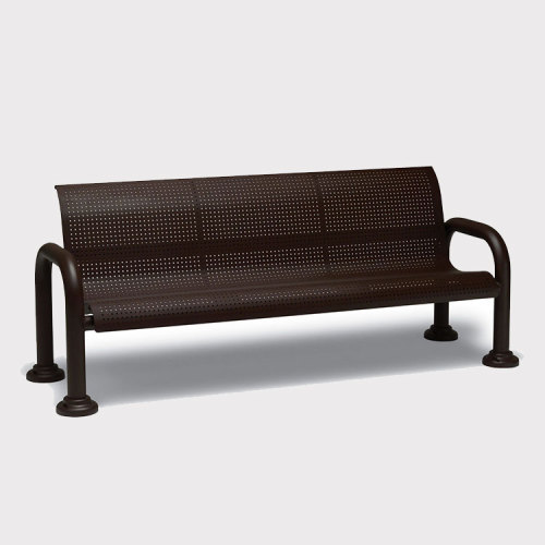 Outdoor extra long steel garden bench