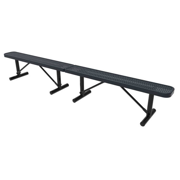 Outdoor park metal backyard bench no back