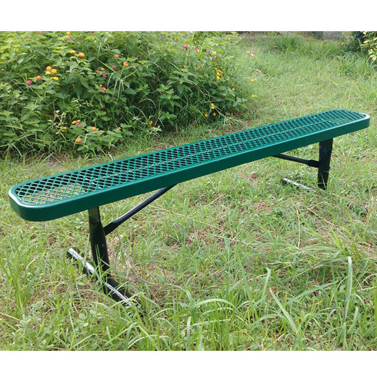 Outdoor park metal backyard bench no back