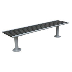 Long outdoor wpc wood bench without back