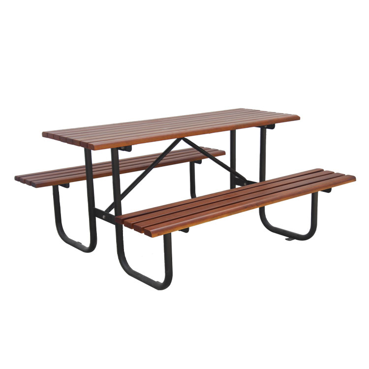 6 ft 8 ft long outdoor wooden picnic table