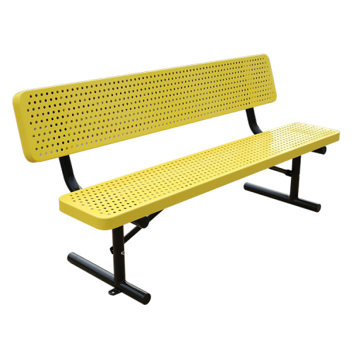 6 foot 8 foot modern metal outdoor garden bench