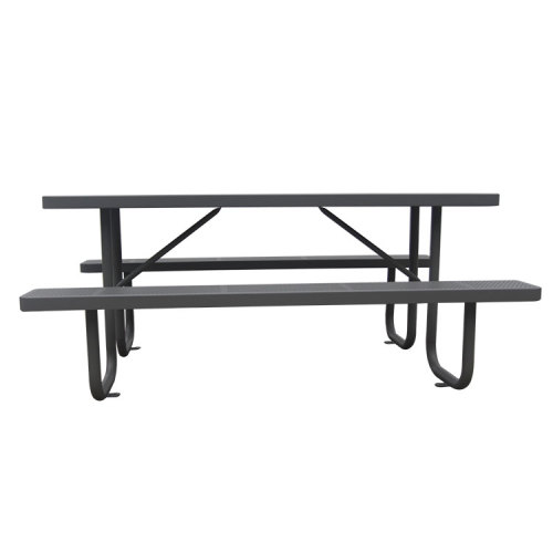 outdoor park long steel picnic table bench