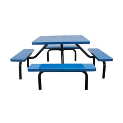 Outdoor patio metal dining picnic table bench