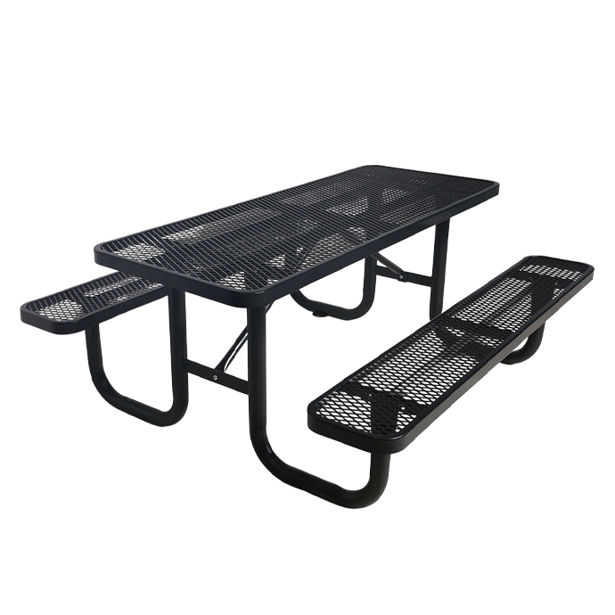 6 ft 8 ft commercial expanded metal picnic tables