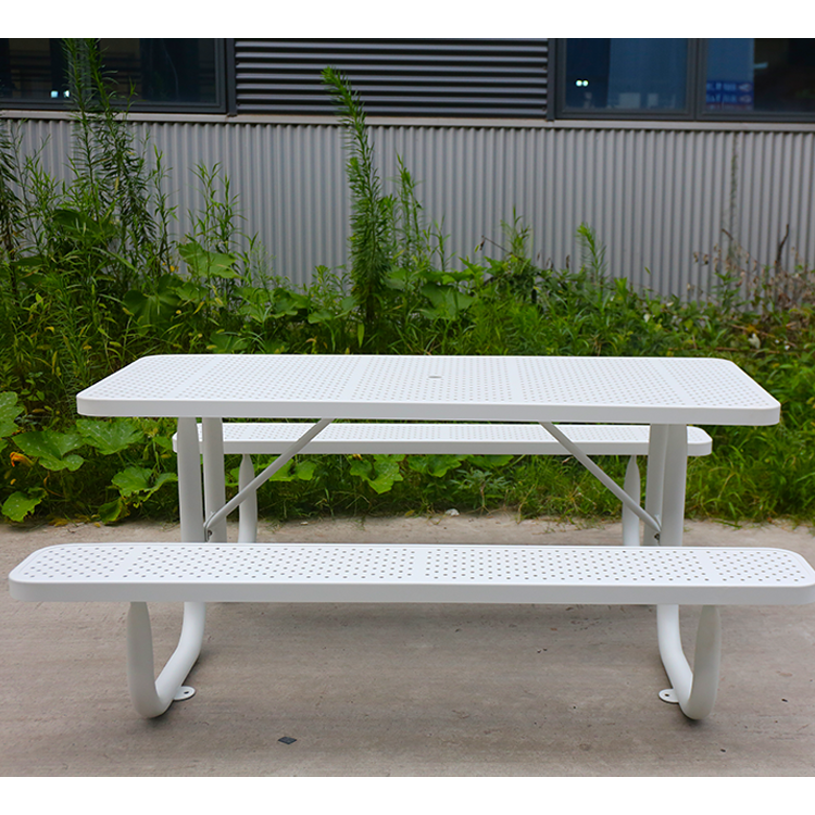 Outdoor furniture picnic table with bench