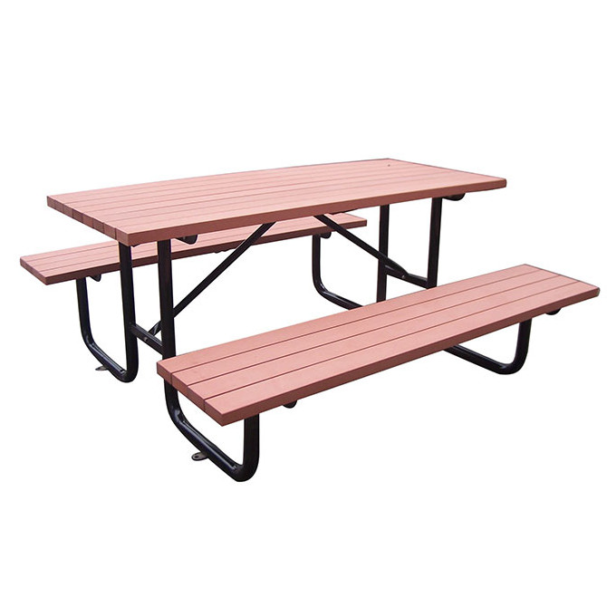 6 ft 8 ft long outdoor wooden picnic table