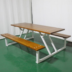 Outdoor wood picnic table and benches for sale