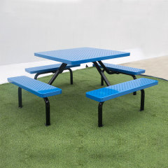 Outdoor patio metal dining picnic table bench