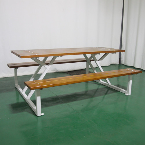 Outdoor wood picnic table and benches for sale