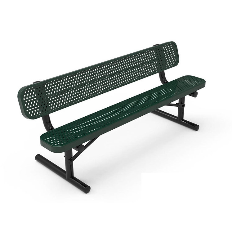 6 ft 8 ft iron outdoor patio seating bench
