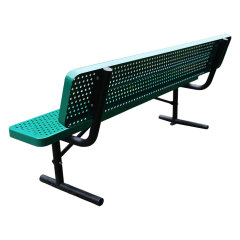 6 foot 8 foot modern metal outdoor garden bench