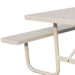 Outdoor rectangle metal picnic table bench