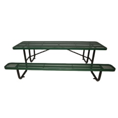 Custom outdoor commercial mesh picnic table bench