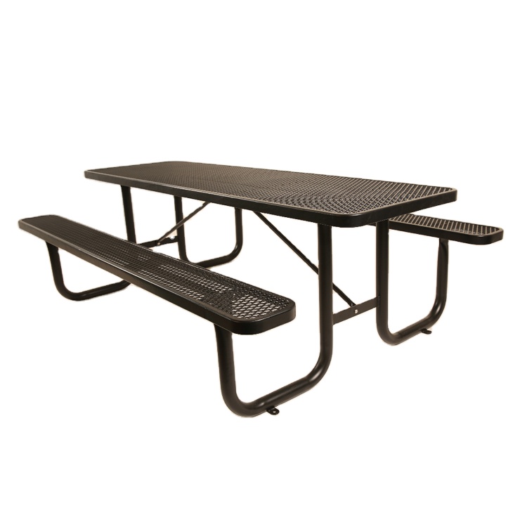 Custom outdoor commercial mesh picnic table bench