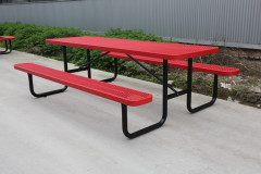 Outdoor thermoplastic coated picnic table