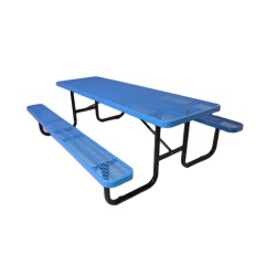 Custom outdoor commercial mesh picnic table bench
