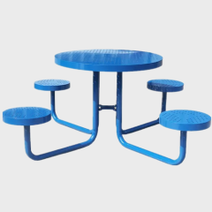 Commercial round picnic coffee table with 4 seats