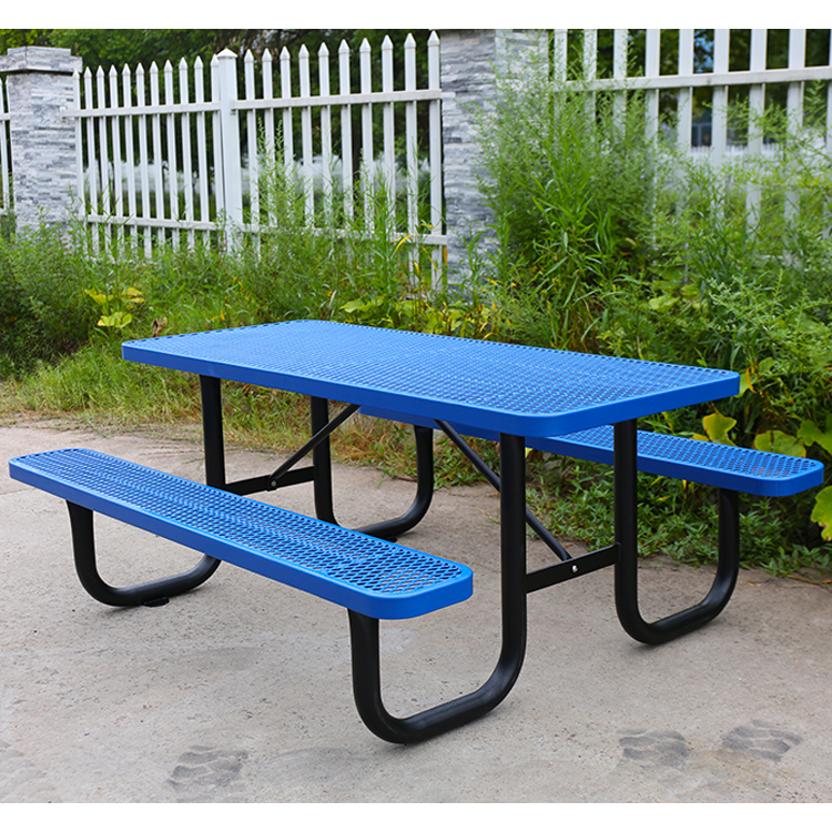 Restaurant outdoor thermoplastic coated picnic table