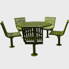 Restaurant Outdoor circle picnic table with 5 chairs