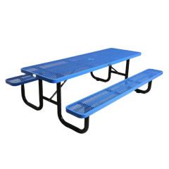 Custom outdoor commercial mesh picnic table bench