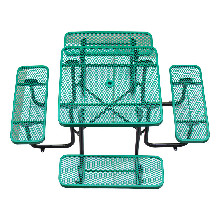 Commercial large square picnic outdoor table